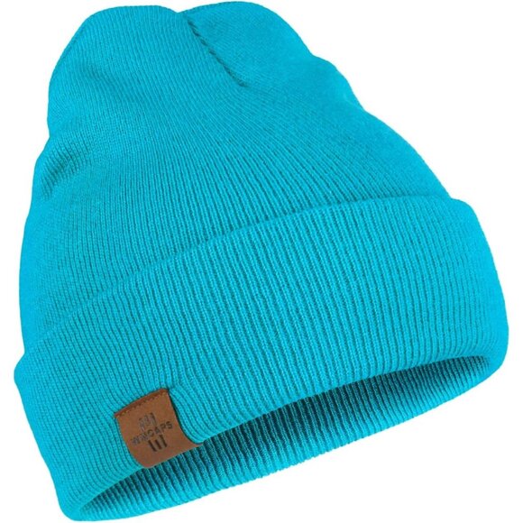 Men and Women Deepskyblue Acrylic Stretchy Daily Knit Warm Winter Beanie Hats - Picture 1 of 7